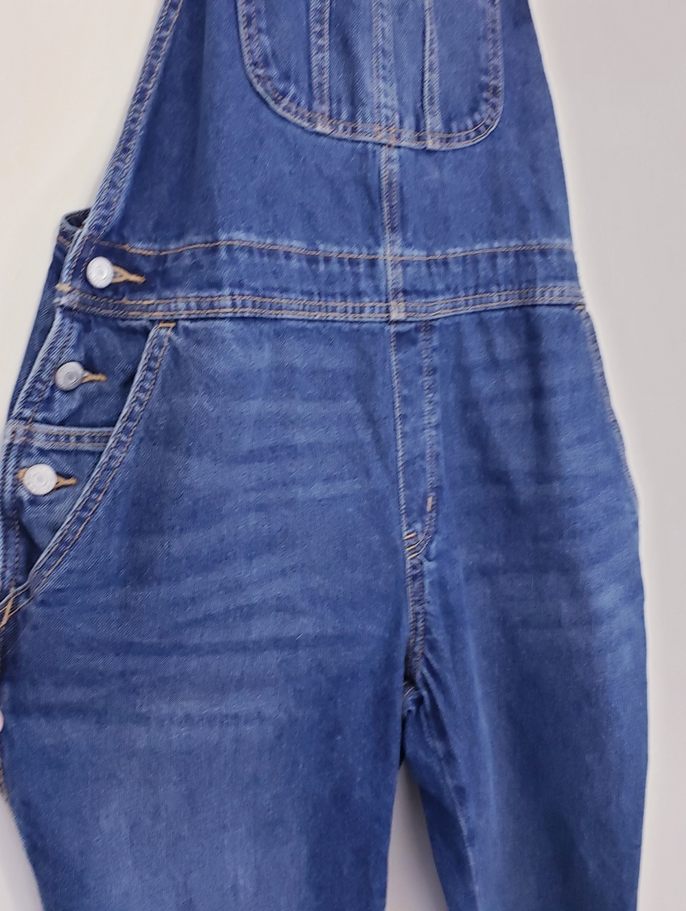 Old Navy Straight Leg Slouchy Overalls New With Tags True Blue Size 12 NEW NWT - Picture 7 of 10